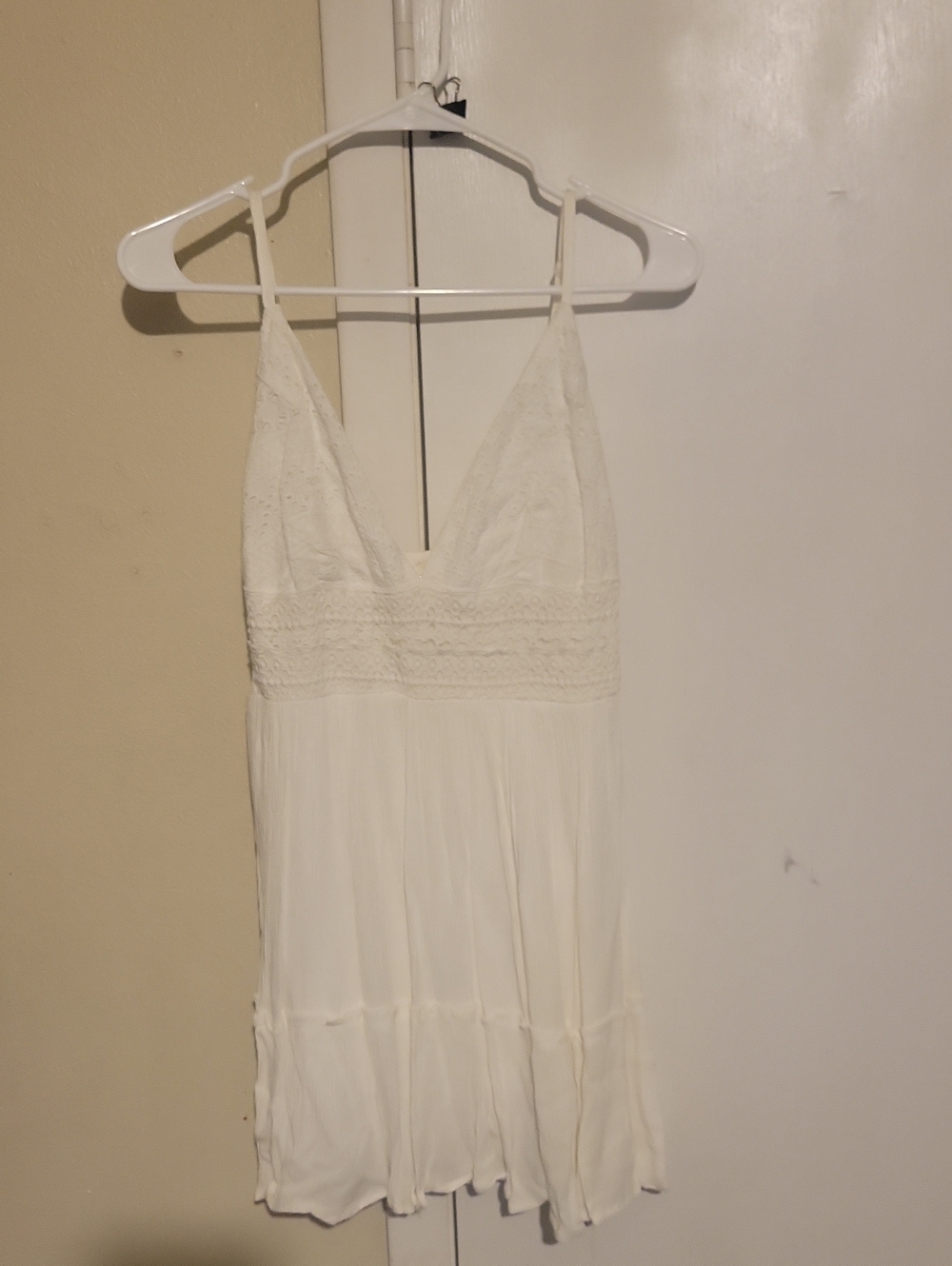Rebellion White Lace Bodice Mini Dress